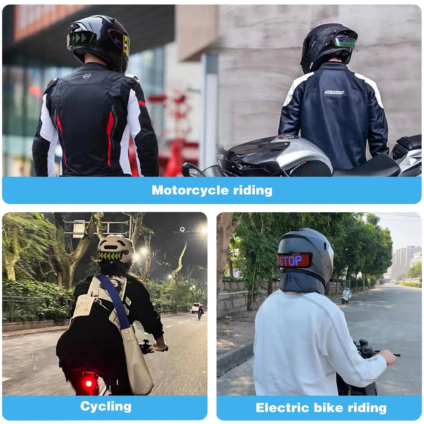 Luce LED Posteriore per Casco Moto – Segnalazione Luminosa di Sicurezza Unisex