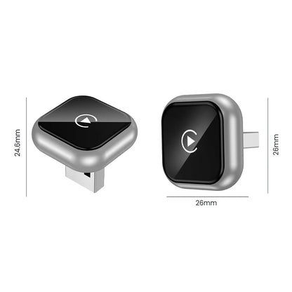 2-in-1 Wireless CarPlay Adapter – Plug & Play Automatic Connection for Cars with Wired CarPlay