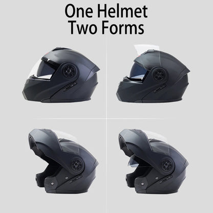 BLD Casco Moto Modulare Doppia Visiera – Flip Up Integrale per Motocross e Racing, Uomo e Donna