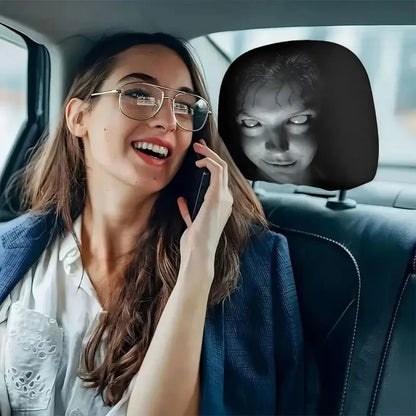 Coprisedile Poggiatesta Auto Halloween – 2 Pezzi Universali Elastici