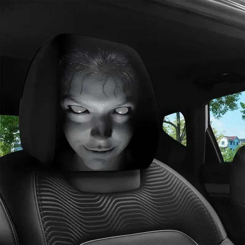 Coprisedile Poggiatesta Auto Halloween – 2 Pezzi Universali Elastici