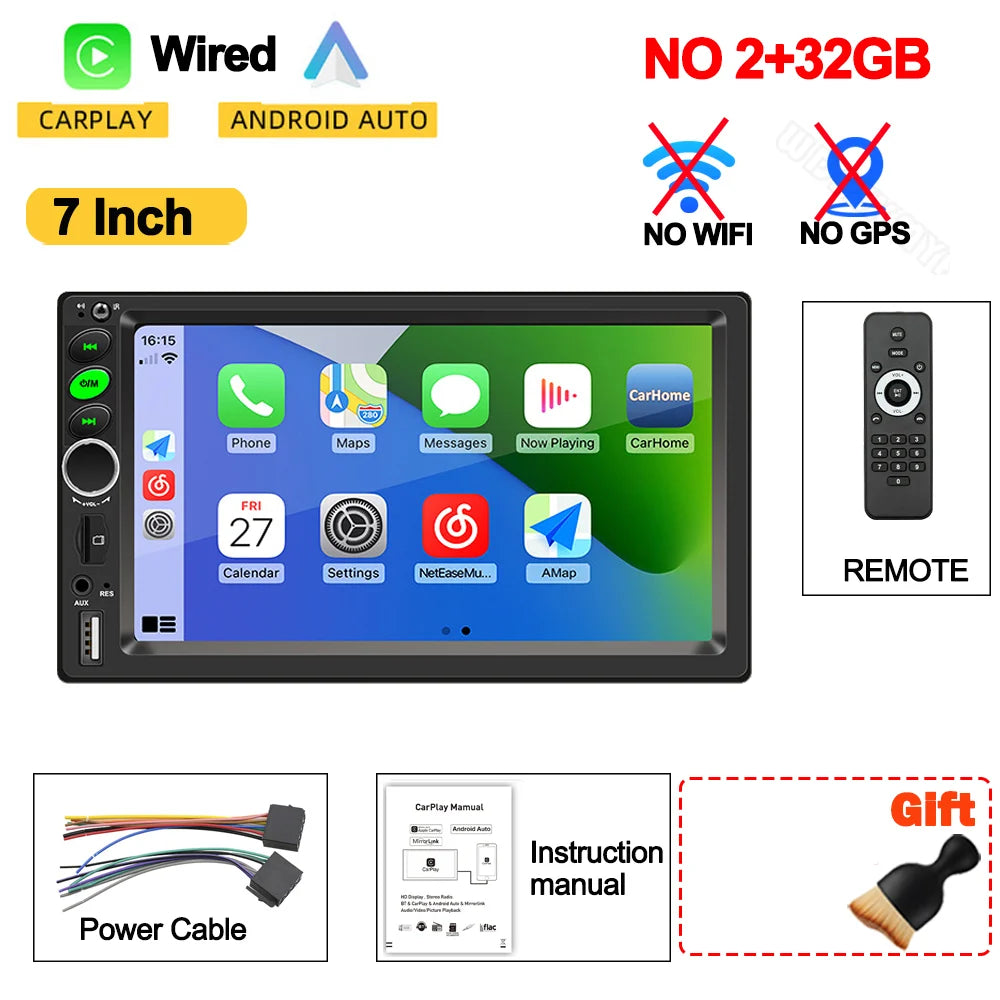 Autoradio Android 13 Universale 7/9/10 Pollici – 2 Din GPS WiFi CarPlay BT