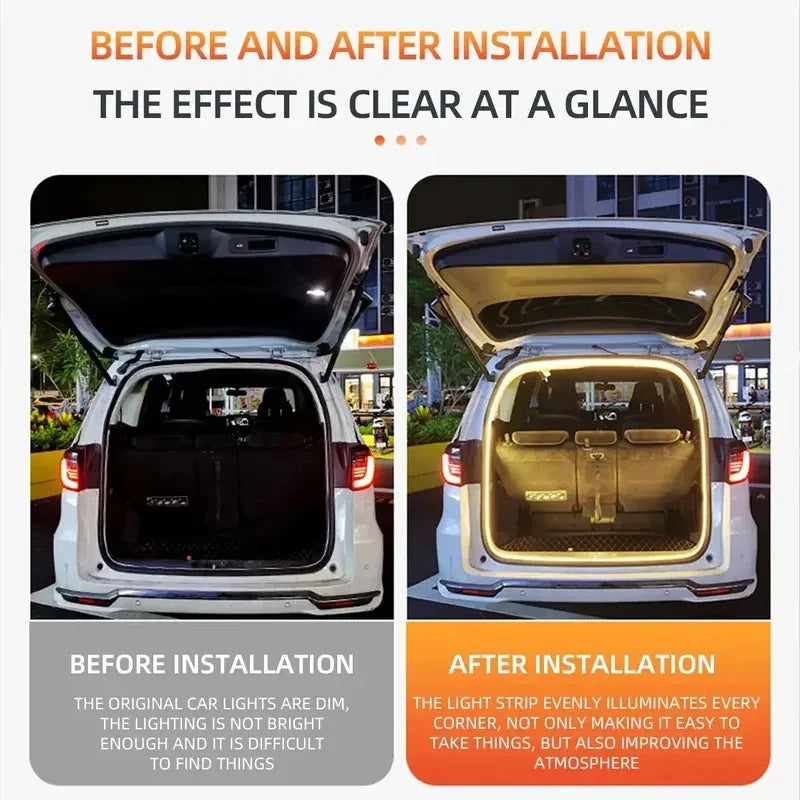 Car Boot LED Strip – Interior Ambient Light with Automatic Opening/Closing Sensor
