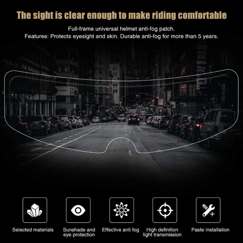 Pellicola Anti-Appannamento per Visiera Casco Moto – Nano Coating Antipioggia Universale