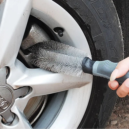 Spazzola Professionale Pulizia Cerchi e Pneumatici Auto – Microfibra Bagnato e Asciutto