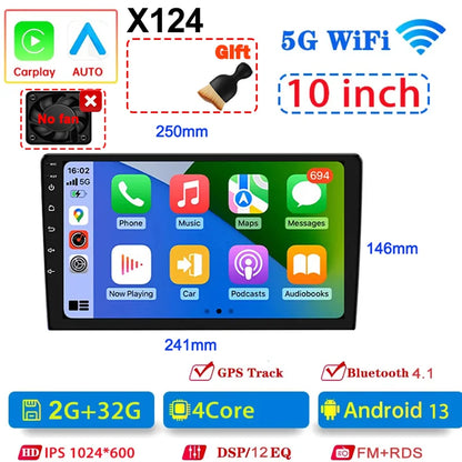 Autoradio Android 13 Universale 7/9/10 Pollici – 2 Din GPS WiFi CarPlay BT