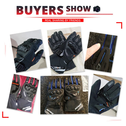 HEROBIKER Guanti Moto Invernali Impermeabili – Touch Screen Antivento per Motocross Uomo Donna