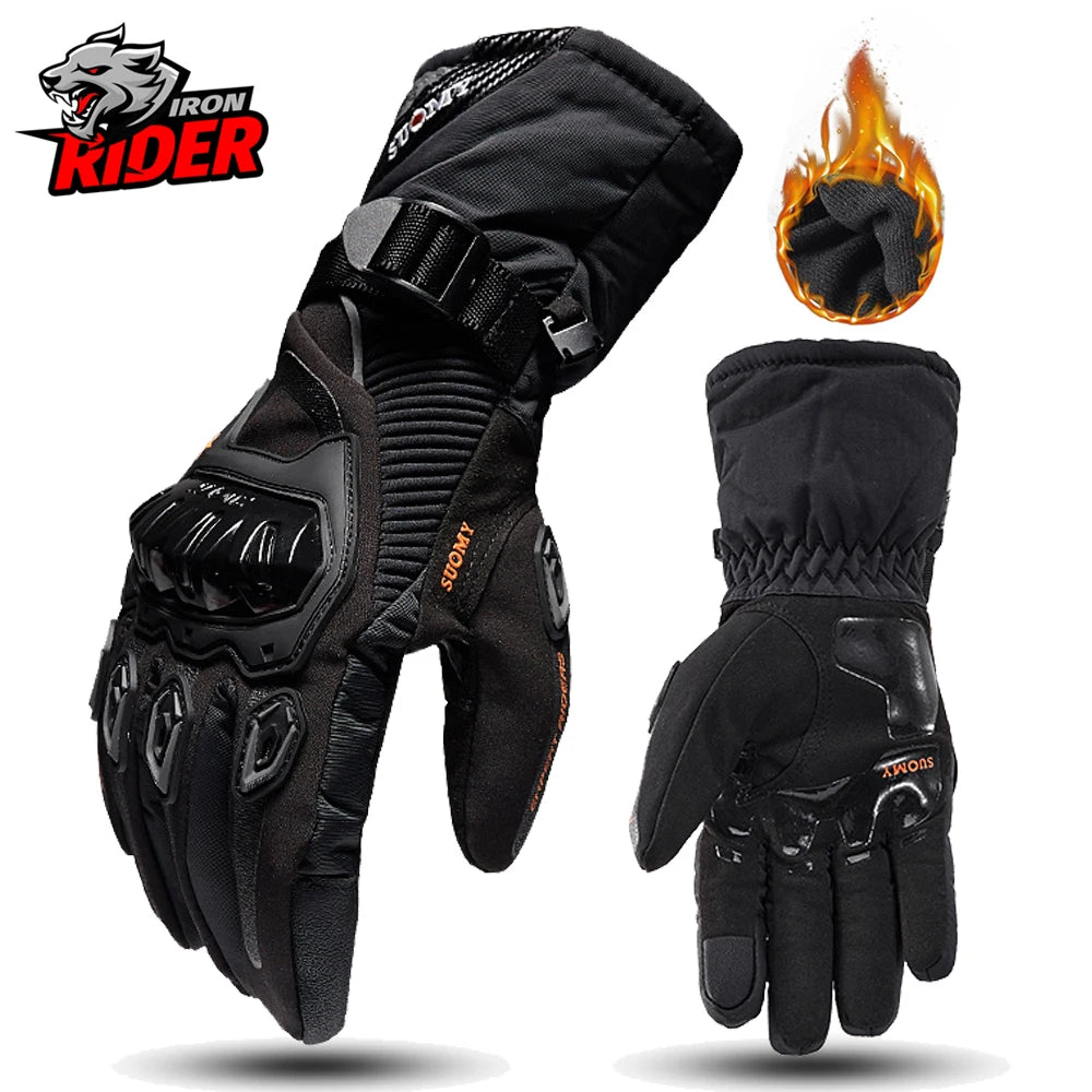 HEROBIKER Guanti Moto Invernali Impermeabili – Touch Screen Antivento per Motocross Uomo Donna