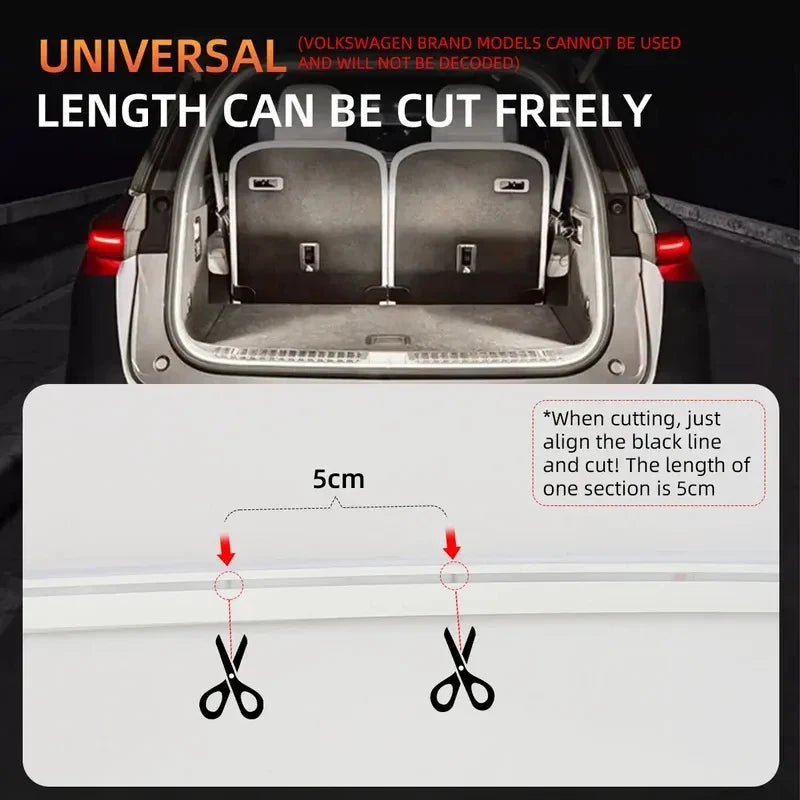 Car Boot LED Strip – Interior Ambient Light with Automatic Opening/Closing Sensor