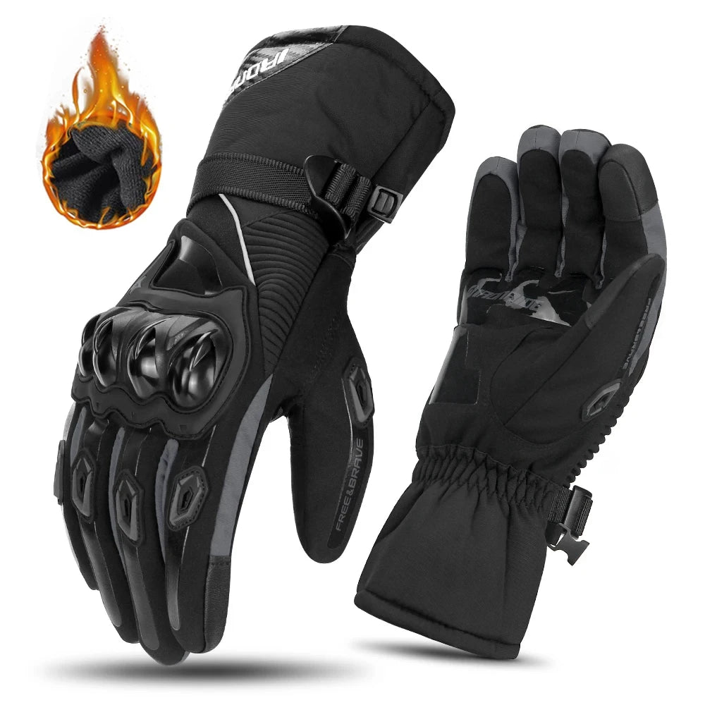 HEROBIKER Guanti Moto Invernali Impermeabili – Touch Screen Antivento per Motocross Uomo Donna