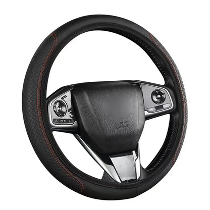 Coprivolante in Pelle Artificiale con Rilievo 3D – Senza Anello Interno per Auto 14,5-15"