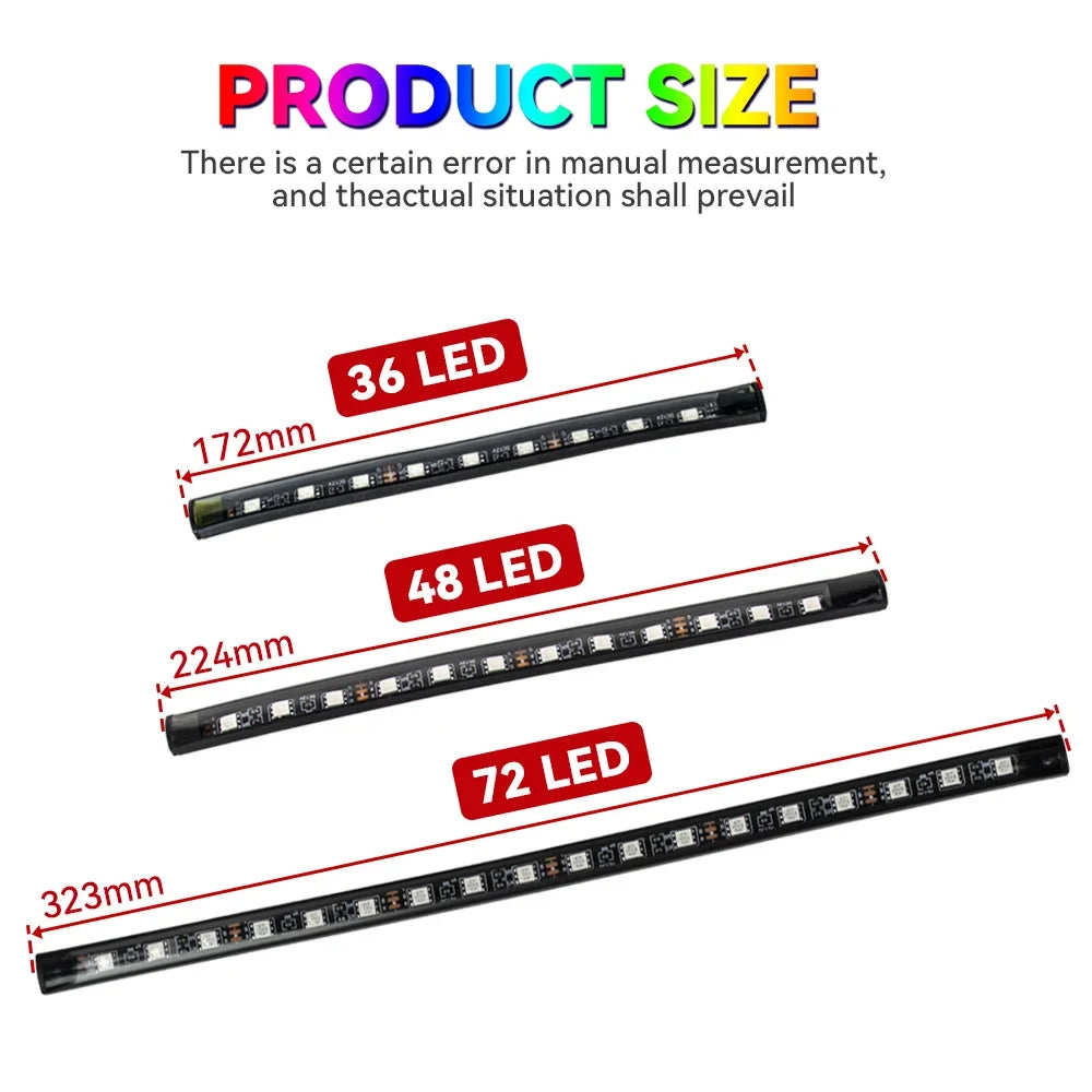 Car Ambient LED Lights 36/48/72 LED – Wireless Remote Control and RGB App
