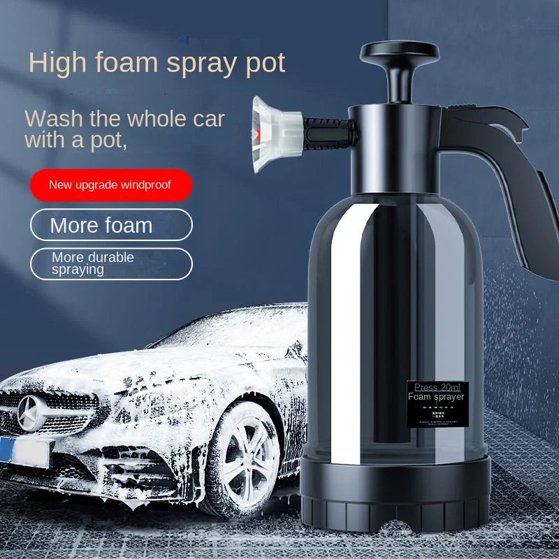 Spruzzatore Schiuma a Pompa 2L – 3 Ugelli per Lavaggio Auto e Pulizia Vetri