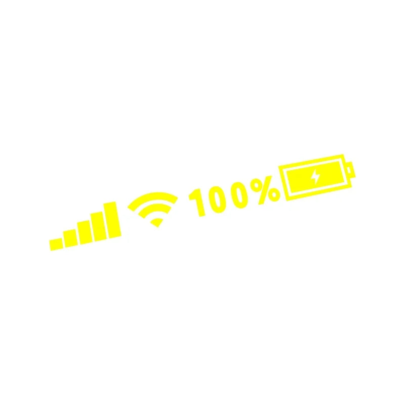 Adesivi Riflettenti per Auto – Wifi, Batteria, Segnale – Decal Divertenti