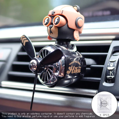 Profumatore Auto Orso Pilota DIY – Diffusore Aroma Clip Bocchetta Senza Profumo