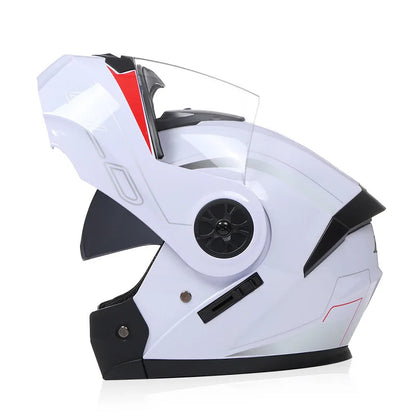 BLD Casco Moto Modulare Doppia Visiera – Flip Up Integrale per Motocross e Racing, Uomo e Donna