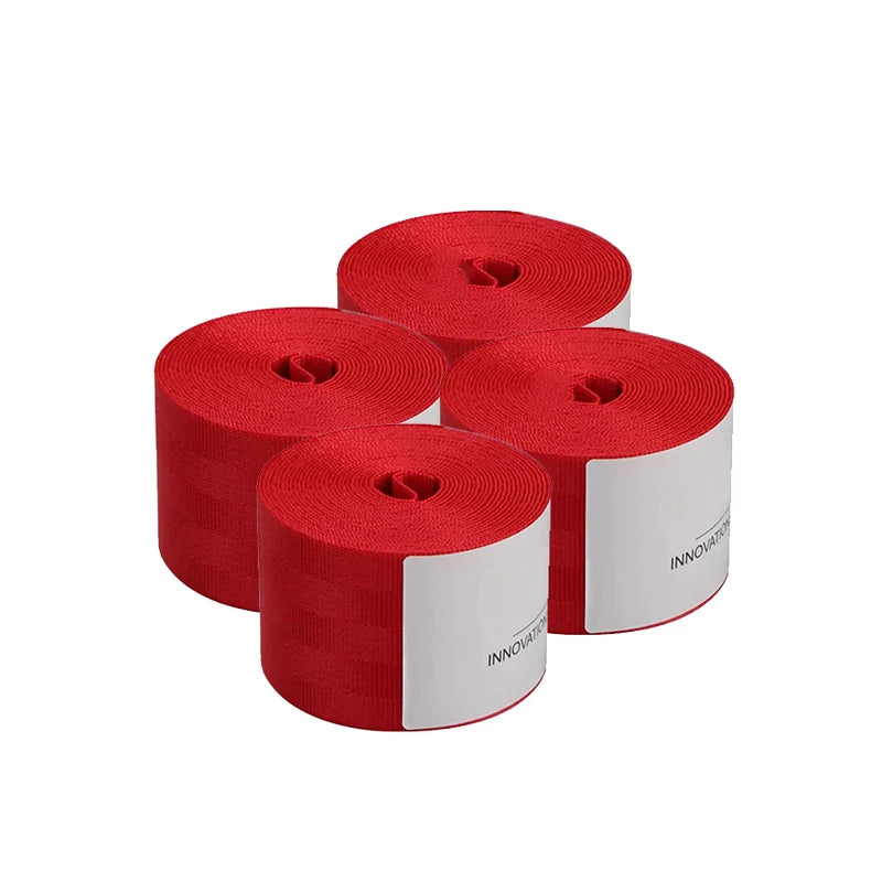 Kit 4 Cinture di Sicurezza Auto Universali 3,6M – Poliestere Rinforzato, Multicolore