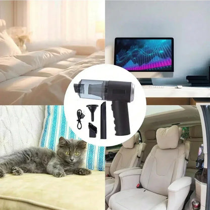 Aspirapolvere Wireless 120W – Portatile Ricaricabile per Auto e Casa, Filtro HEPA Lavabile