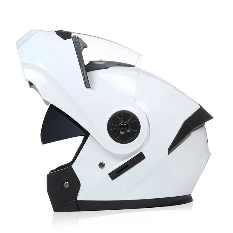 BLD Casco Moto Modulare Doppia Visiera – Flip Up Integrale per Motocross e Racing, Uomo e Donna