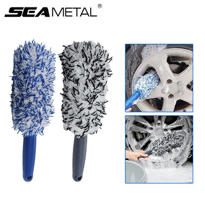 SEAMETAL Spazzola Cerchi Auto in Peluche – Pulizia Professionale Cerchioni e Pneumatici