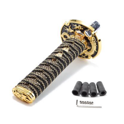 Pomello del Cambio JDM Katana 150mm – Spada Samurai con 4 Adattatori, Universale per Auto Manuale e Automatica