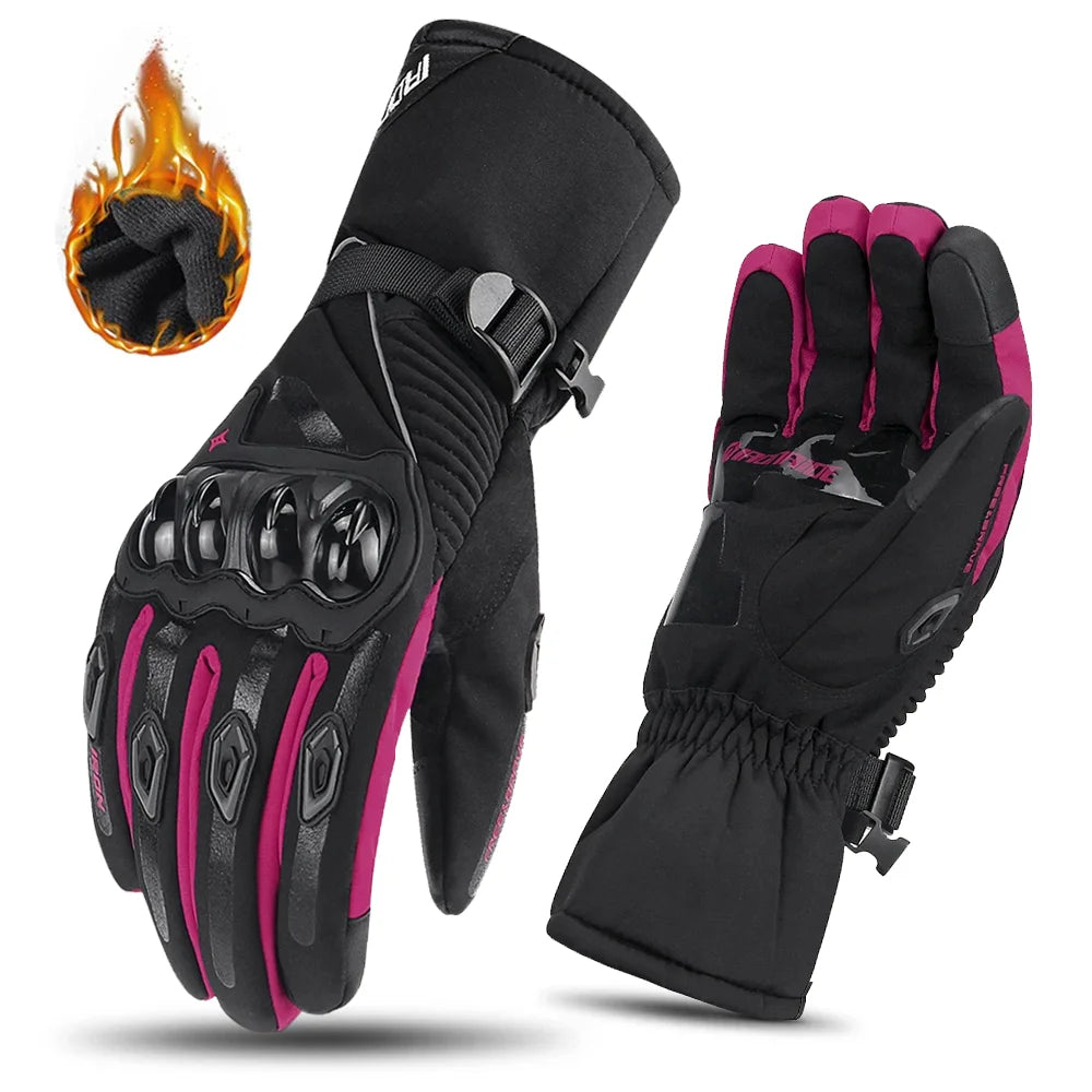 HEROBIKER Guanti Moto Invernali Impermeabili – Touch Screen Antivento per Motocross Uomo Donna