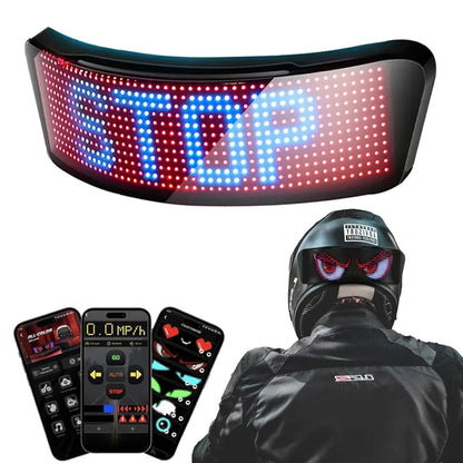 Luce LED Posteriore per Casco Moto – Segnalazione Luminosa di Sicurezza Unisex