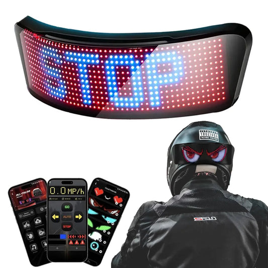 Luce LED Posteriore per Casco Moto – Segnalazione Luminosa di Sicurezza Unisex