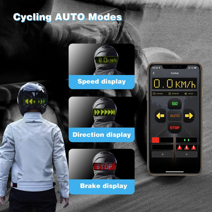 Luce LED Posteriore per Casco Moto – Segnalazione Luminosa di Sicurezza Unisex