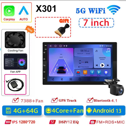 Autoradio Android 13 Universale 7/9/10 Pollici – 2 Din GPS WiFi CarPlay BT