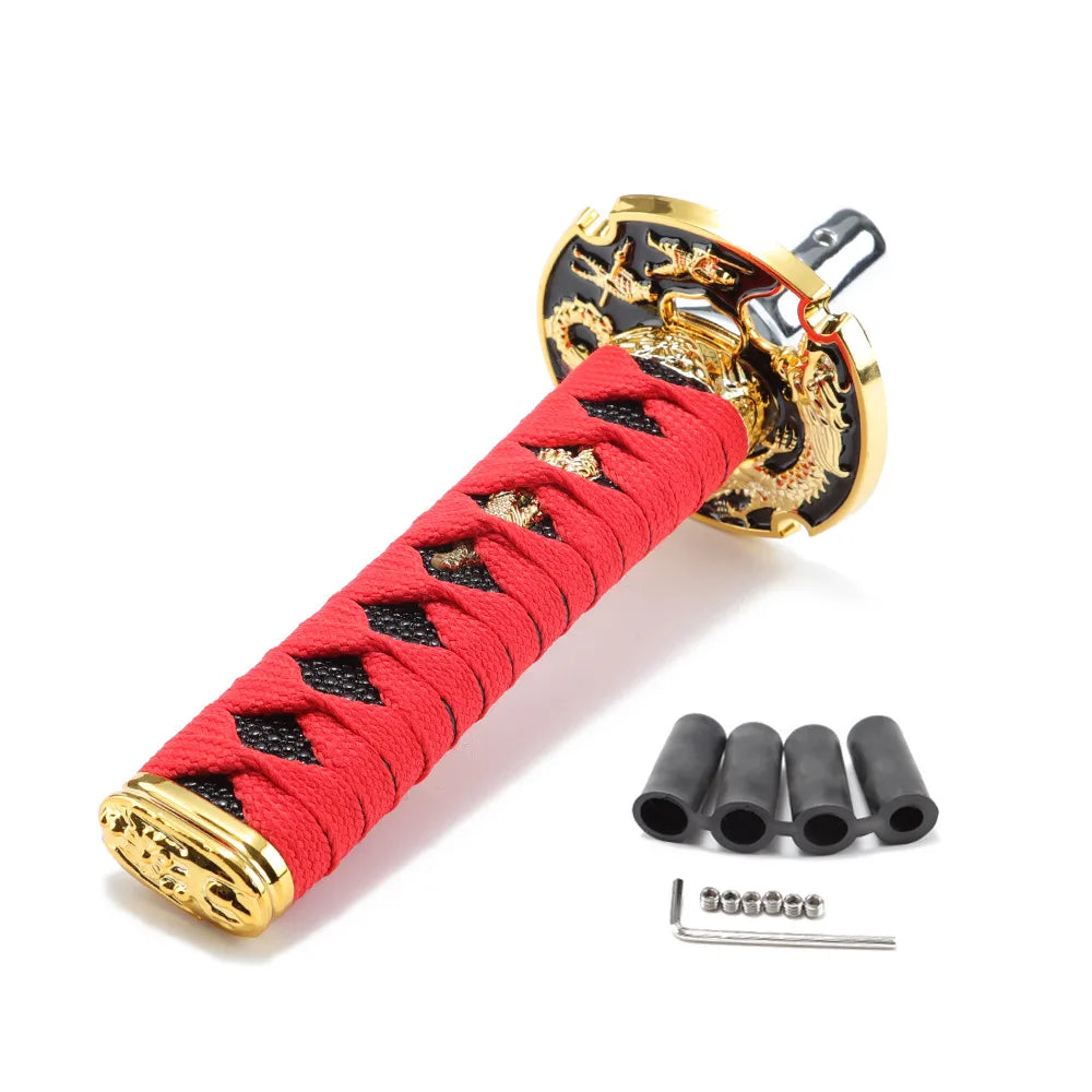 Pomello del Cambio JDM Katana 150mm – Spada Samurai con 4 Adattatori, Universale per Auto Manuale e Automatica