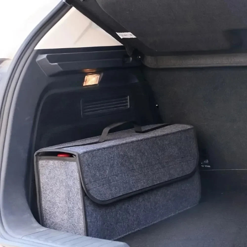 Organizer Portabagagli Auto Antiscivolo – Borsa Portaoggetti in Feltro Morbido con Scomparti