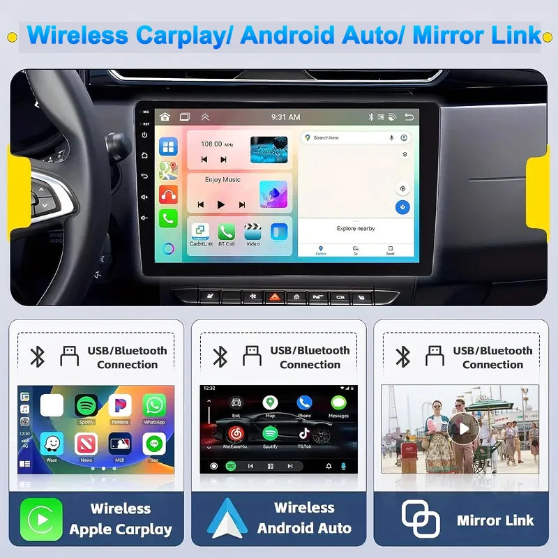Autoradio Android 13 Universale 7/9/10 Pollici – 2 Din GPS WiFi CarPlay BT