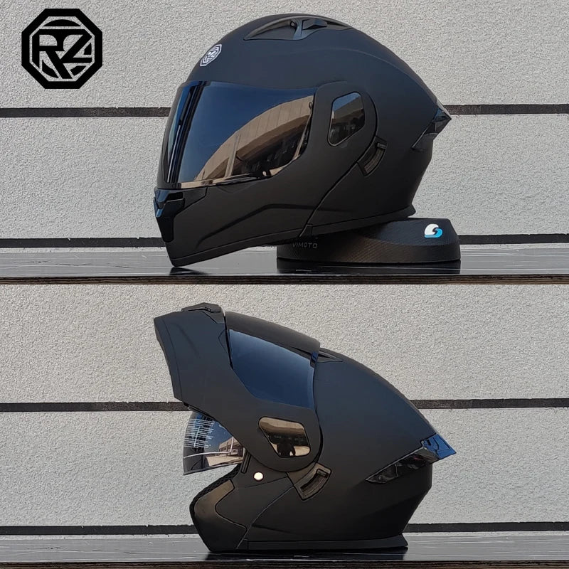 ORZ Casco Moto Modulare Flip Up – Doppia Visiera Integrale per Motocross e Racing Uomo Donna