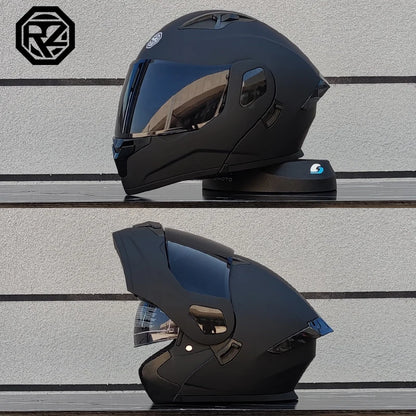 ORZ Casco Moto Modulare Flip Up – Doppia Visiera Integrale per Motocross e Racing Uomo Donna
