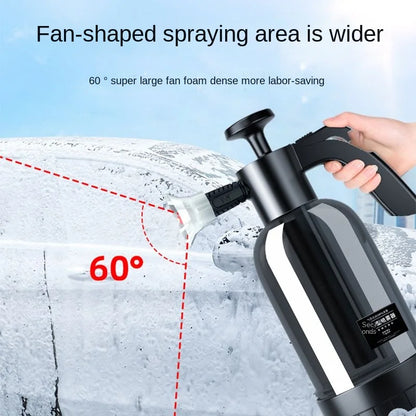 Spruzzatore Schiuma a Pompa 2L – 3 Ugelli per Lavaggio Auto e Pulizia Vetri