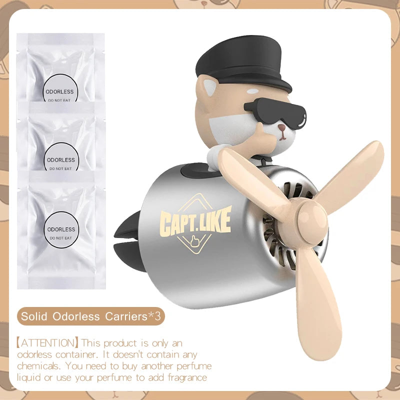 Profumatore Auto Orso Pilota DIY – Diffusore Aroma Clip Bocchetta Senza Profumo