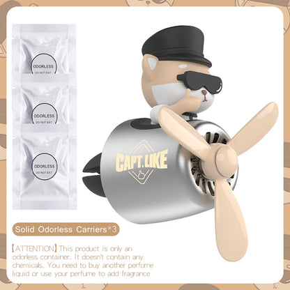 Profumatore Auto Orso Pilota DIY – Diffusore Aroma Clip Bocchetta Senza Profumo