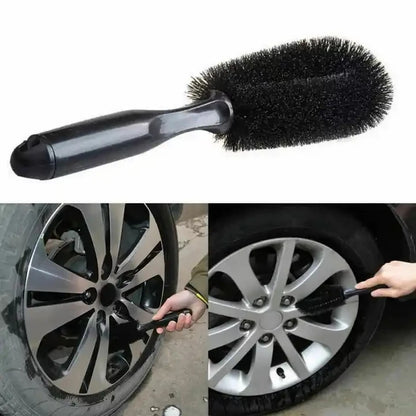 Spazzola Professionale Pulizia Cerchi e Pneumatici Auto – Microfibra Bagnato e Asciutto