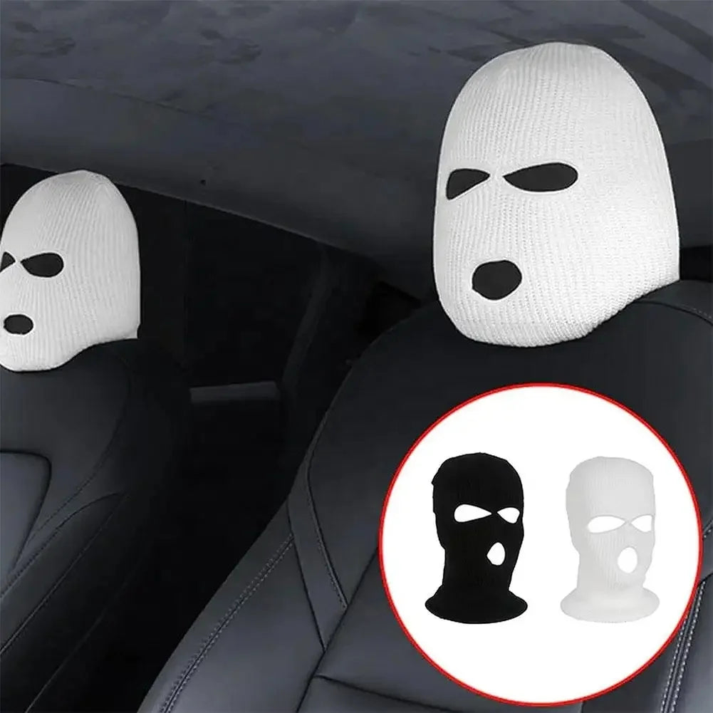 Coprisedile Poggiatesta Auto Ski Mask – 3 Fori Antidust Divertente