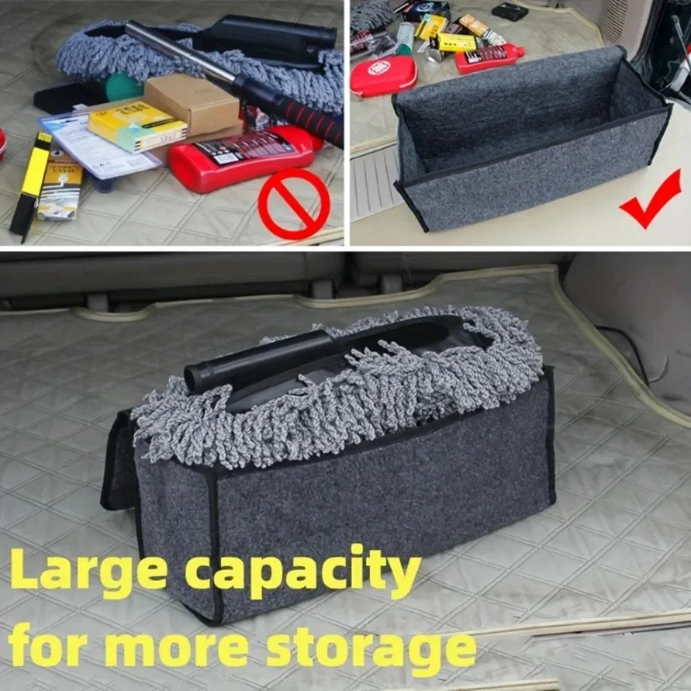Organizer Portabagagli Auto Antiscivolo – Borsa Portaoggetti in Feltro Morbido con Scomparti