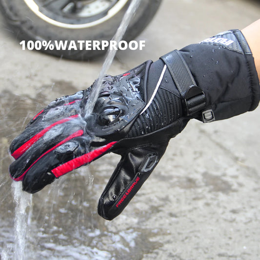 HEROBIKER Guanti Moto Invernali Impermeabili – Touch Screen Antivento per Motocross Uomo Donna