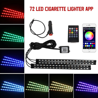 Car Ambient LED Lights 36/48/72 LED – Wireless Remote Control and RGB App