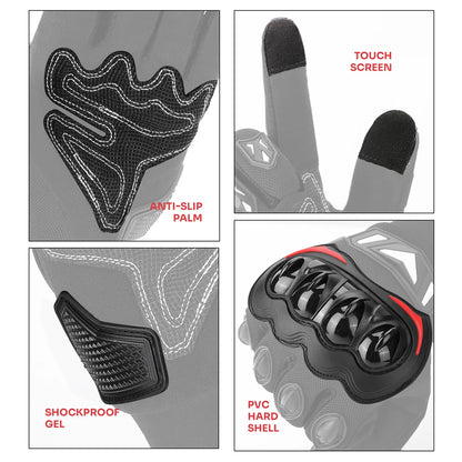 KEMITOUR Guanti Moto Estivi Touch Screen CE – Protezione MTB per Uomo e Donna