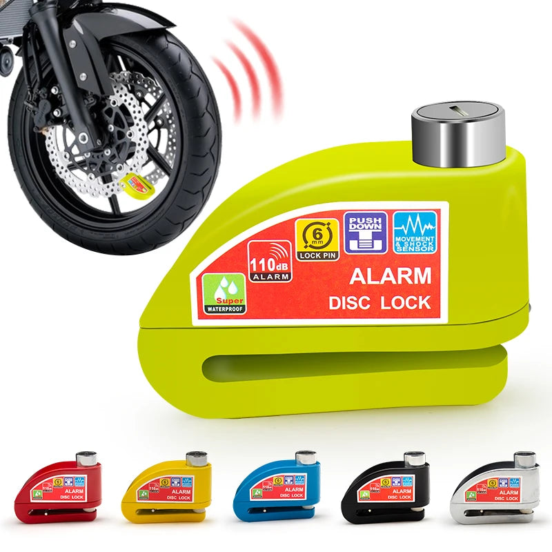 Lucchetto Antifurto con Allarme per Moto e Bici – Disco Freno in Lega di Alluminio