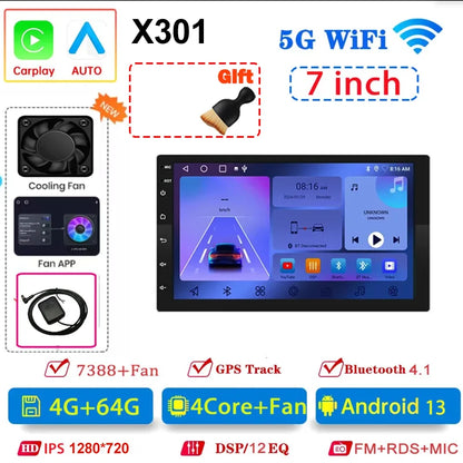 Autoradio Android 13 Universale 7/9/10 Pollici – 2 Din GPS WiFi CarPlay BT