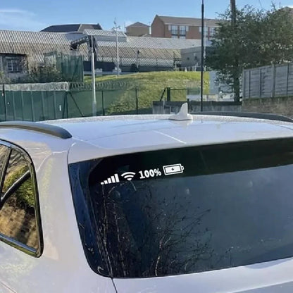 Adesivi Riflettenti per Auto – Wifi, Batteria, Segnale – Decal Divertenti