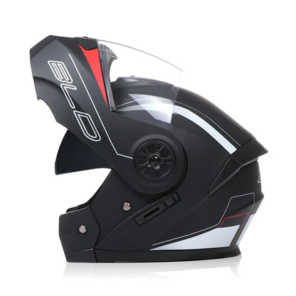 BLD Casco Moto Modulare Doppia Visiera – Flip Up Integrale per Motocross e Racing, Uomo e Donna