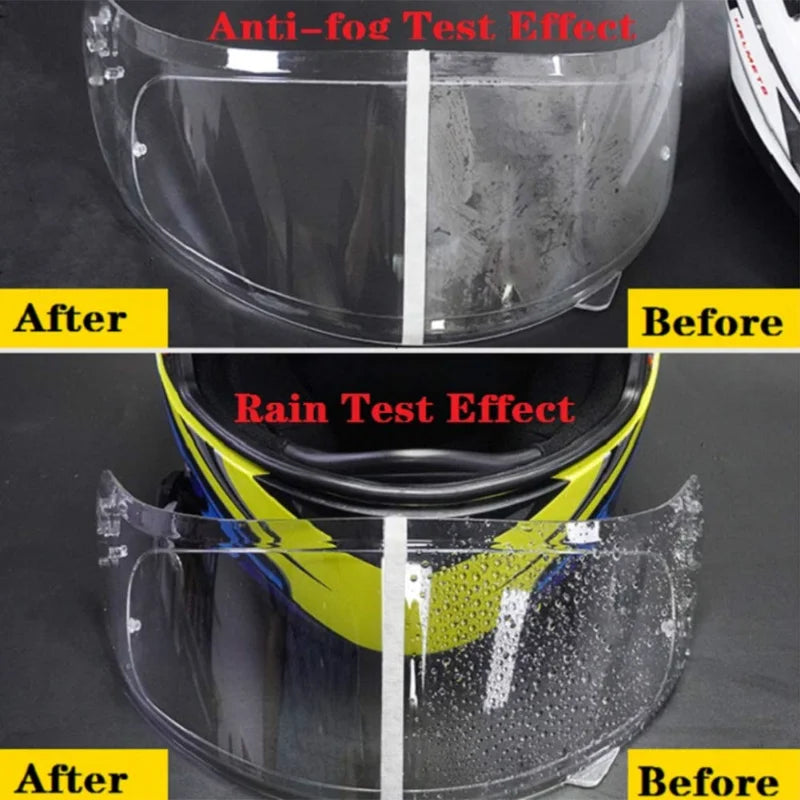 Pellicola Anti-Appannamento per Visiera Casco Moto – Nano Coating Antipioggia Universale