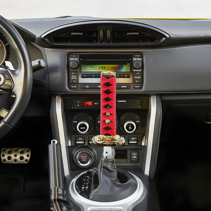Pomello del Cambio JDM Katana 150mm – Spada Samurai con 4 Adattatori, Universale per Auto Manuale e Automatica